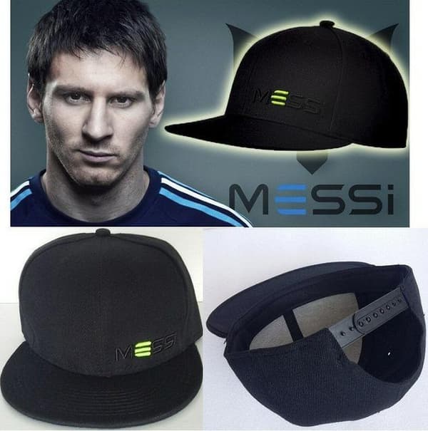 Tide merket Messi flatbrem baseball hip hop hatt