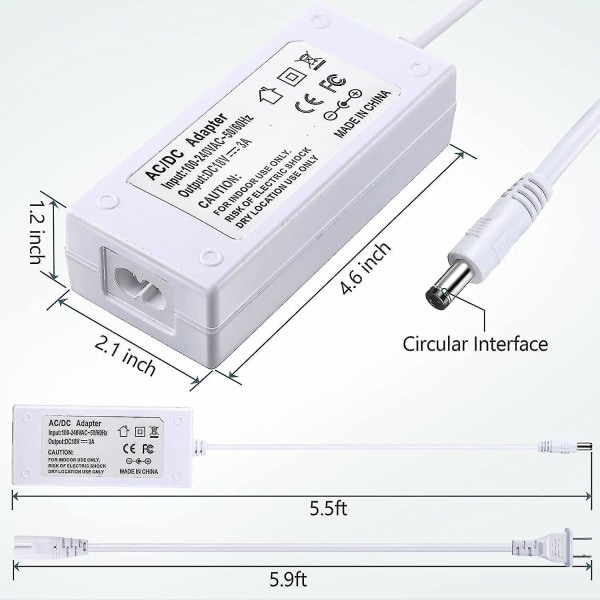 Strømadapter Kompatibel Med Cricut Maker Og Cricut Explore Air 2 Skæremaskine, 18v 3a Ac Strømforsyningsledning Kompatibel Med Cricut, Oplader-