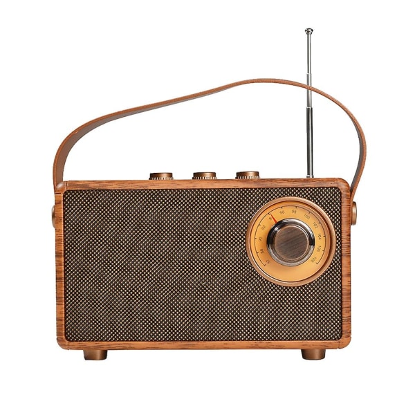 Retro Fm Radio Bærbar Træ Bluetooth Radio Bas Højttaler Håndfri Mp3 afspiller Support Usb/tf Bil