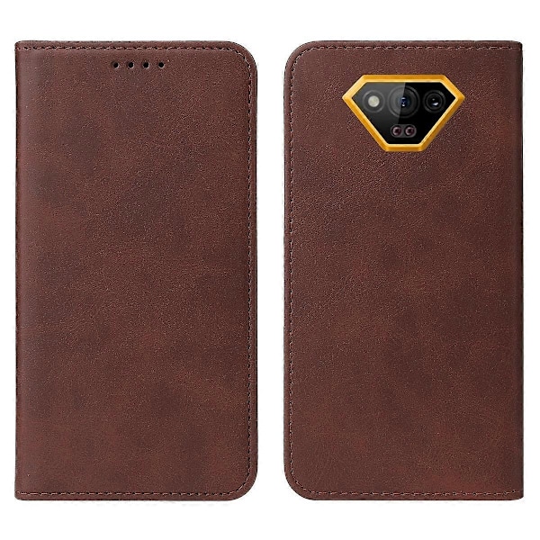 Magneettisuljettava nahkainen puhelinkotelo Brown For Ulefone Armor X13