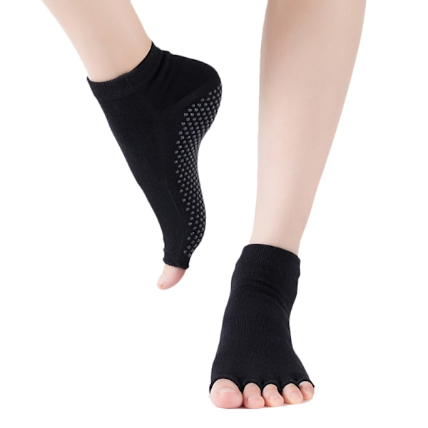 Tålösa Liukuesteiset Pilates Gym Barre Baletti Joogasukat Black 1 pair