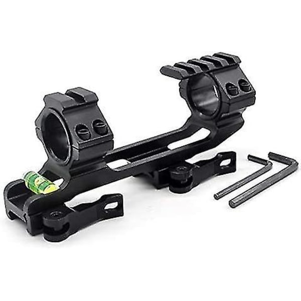 Tactical Scope Mount med Picatinny toppe og boble niveau i 1 stykke 2" Offset Qr/qd For Weaver/picatinny skinner Montering til 30 mm og 25 mm ring