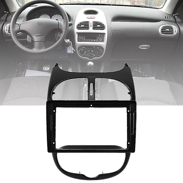 9 Tommer 2din Bil Dashbordramme For Peugeot 206 2004-2008