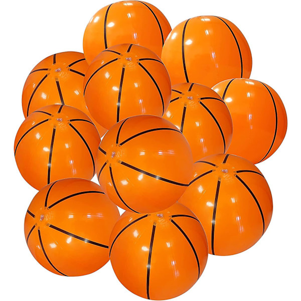 Oppblåsbar Basketball [12 Pakning] Stor 20\" Basketball Strandball Bulk For Sport
