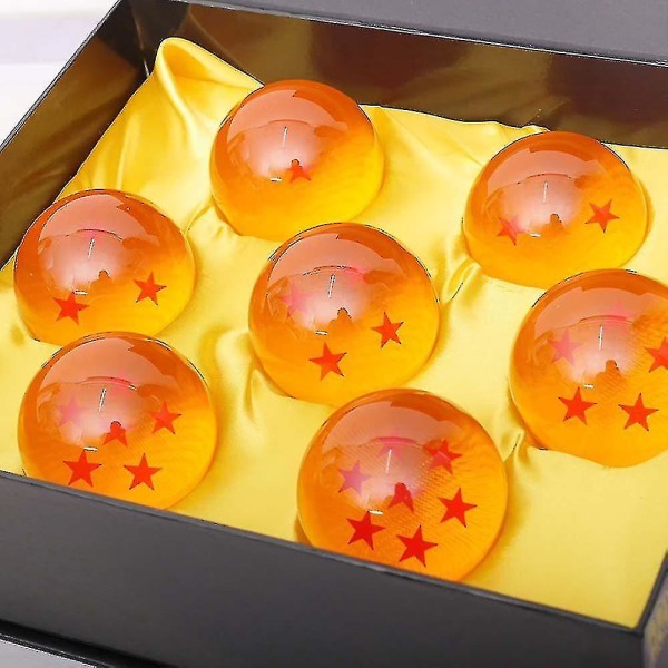 Dragebolde komplet sæt i gaveæske med alle 7 glaskugler