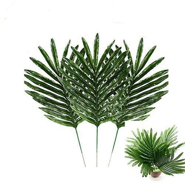 24 stk 2 typer tropiske plante palmeblader kunstige palmeblader falske blader blader hawaiisk skilpadde