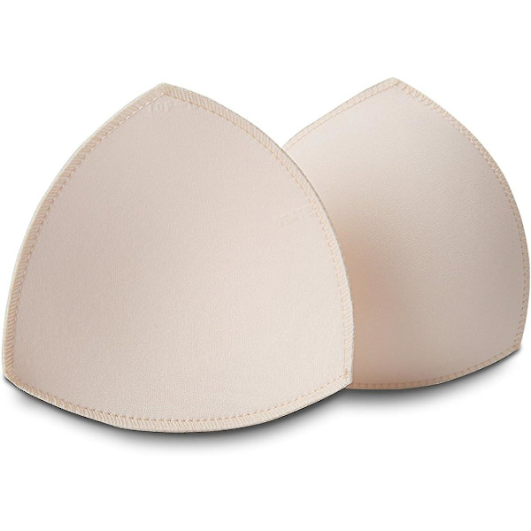 Rintaliivinsisäkkeet 4 paria, ommeltu irrotettavat urheiluliiveihin B/c,c/d & D/e kupille (beige kolmio, B/c kuppi)