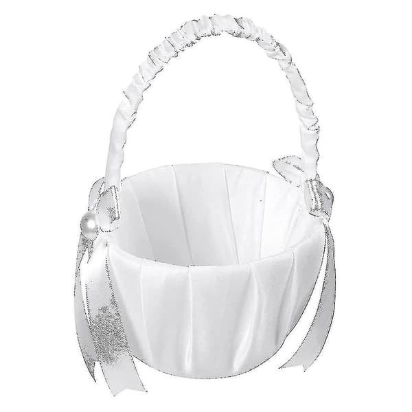 2-pack Bröllop Satin Blomsterkorg, rosett Blomsterkorg