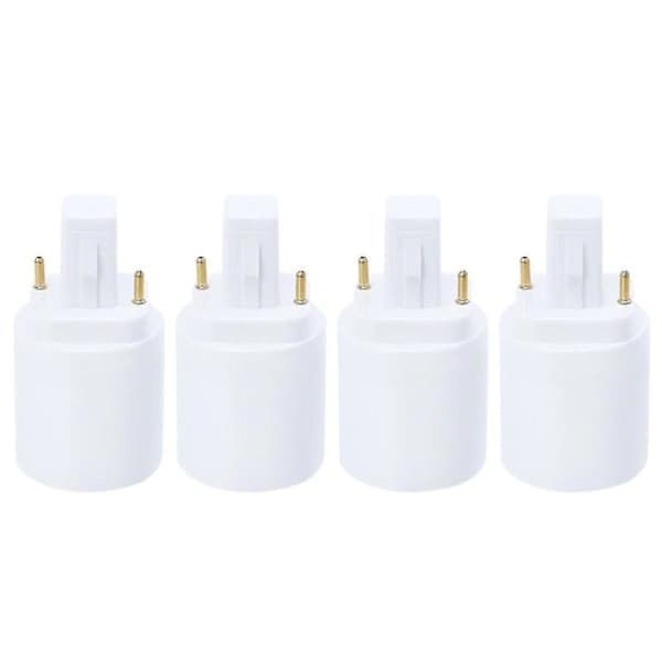 4 stk Profesjonelle G24d Til E27 2-Pin Lampeholder Adapter Sokkel