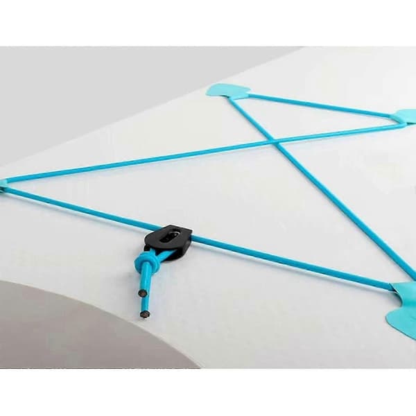 Elastisk Bungee Shock Cord Robust Vattensport med Justerbart Halkfritt Spänne Röd Blue