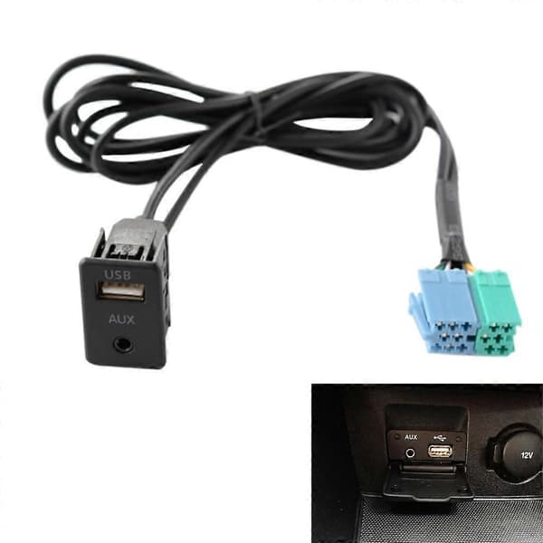 Radioforlænger AUX USB-port Adapter Kabel Ledningssamling til