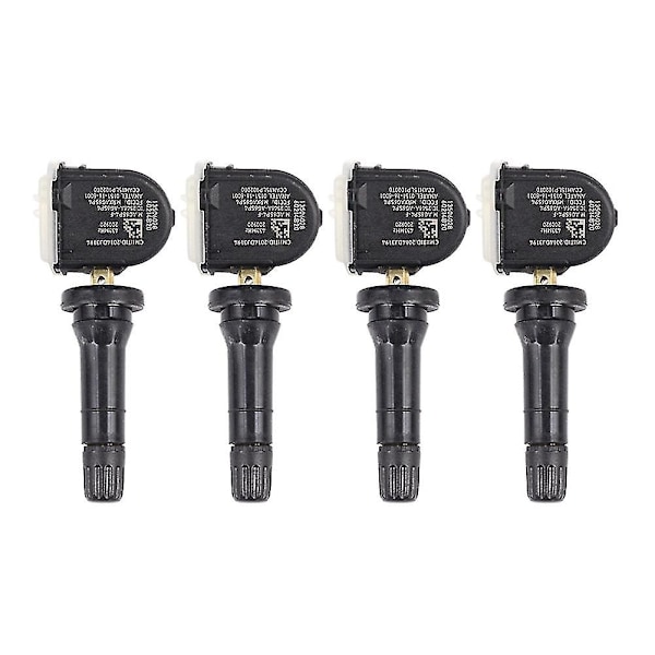 4 st 13506028 433MHz TPMS Däcktrycksensor Däcktrycksventil för Opel Adam Ampera 13598773 BlackSilver