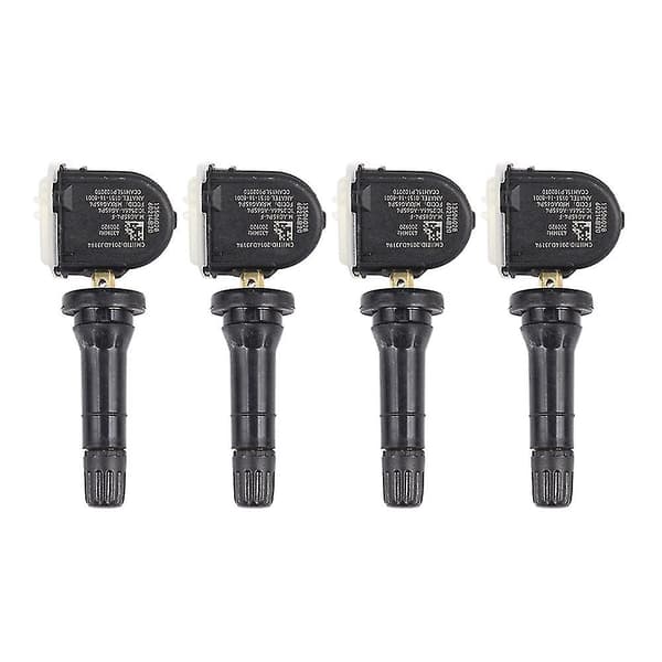4 stk. 13506028 433MHz TPMS Dæktryksensor Dæktryksventil til Opel Adam Ampera 13598773 BlackSilver
