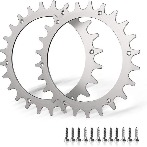 2 x Premium Spikes i Rustfrit Stål til Worx S/M Model, 2x Rustfrit Stål Skrue Spikes Trækkraft Forbedrer, Robotplæneklipper Hjulstørrelse 205mm