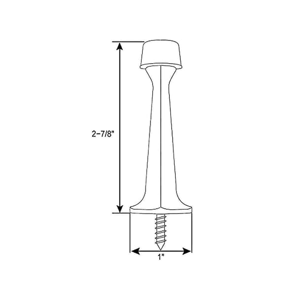 12 stk. Heavy Duty Solid Rigid Dørstoppe med Gummipuder Zink Die Cast Zink Legering Dørstoppe til Wa