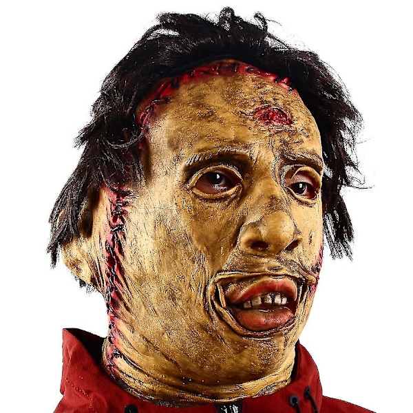 Teksasin Moottorisahamurhaaja Leatherface -naamio Halloween-kauhuasuun, naamiaisiin ja cosplayhin - lateksi
