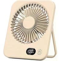 Ultra-stille sammenklappelig bordventilator, miniventilator, lyserød og hvid bordventilator