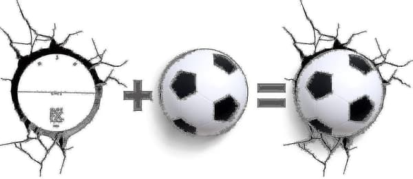 3D-lys 3D-lampe Fotball