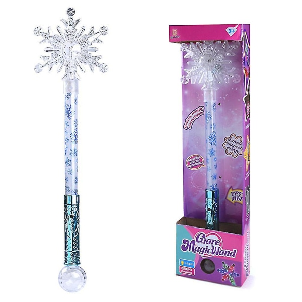 Snowflake Luminous Magical Wand Princess Cosplay Fairy Stick Glowing Magical Wand