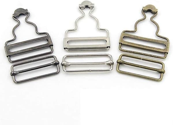Metal Dungaree Spænder med Rektangulær Skydespænde til Seler og Remme 3,8 mm Indvendig Bredde 2 sæt (bronze)