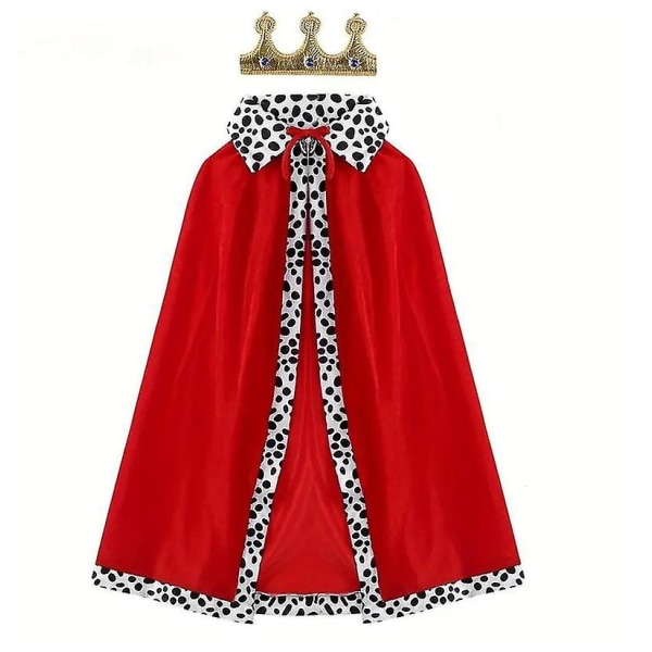 Lapset Pojat Kuningas Puku Viitta Viitta Kruunu Set Kuninkaallinen Prinssi Halloween Fancy Pue Naamiaiset Cosplay-asut