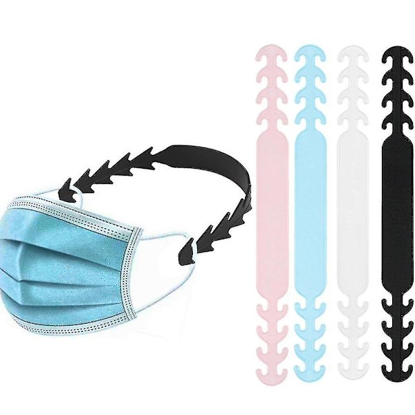 Plast Maske Klips Maske Forlenger Maske Holder Krok Ørestropp Klips 10 stk - svart