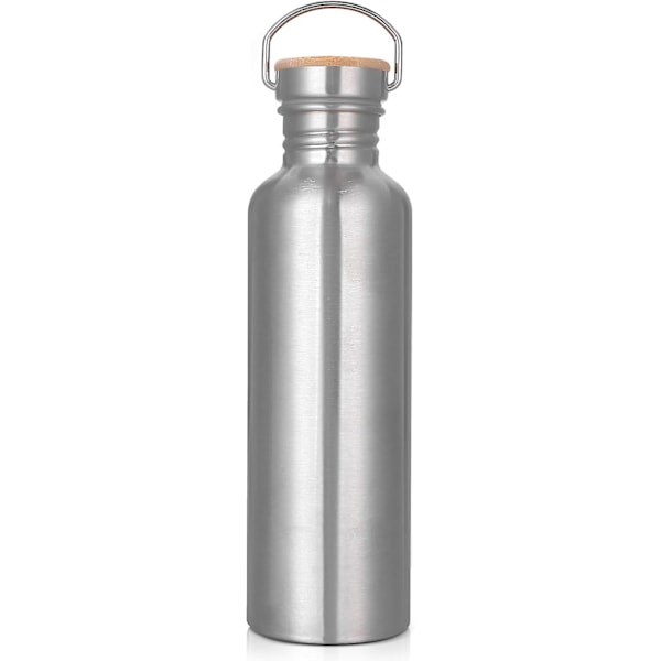 1L Ruostumattomasta Teräksestä Valmistettu Vedenpullo, Urheiluvadenpullo, BPA-Vapaa Vuotamaton Metallivedenpullo Urheiluun, Kuntosalille, Matkalle, Leirintään