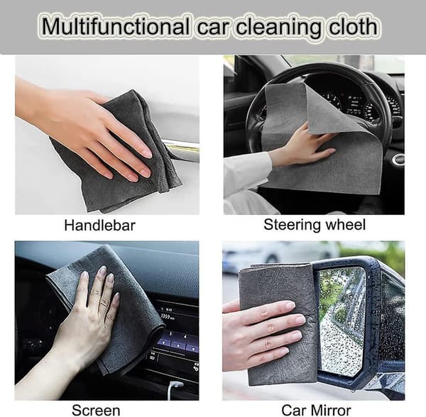 Magic Cleaning Cloths for Windows, 5 Pcs Magic Duster Cloths Thickened Strong Water Absorption Tools for Glass Car Home Kitchen Bathroom