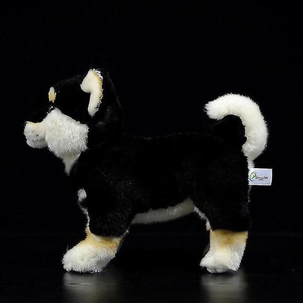 Sort Shiba Inu Blød Legetøj Julegave
