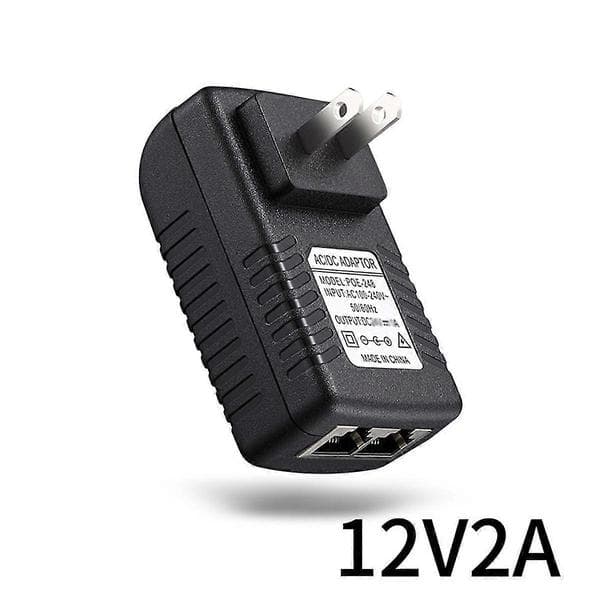 Poe-injektor Strømadapter Til Ipc-kamera Dc24V 1A Eu-stik