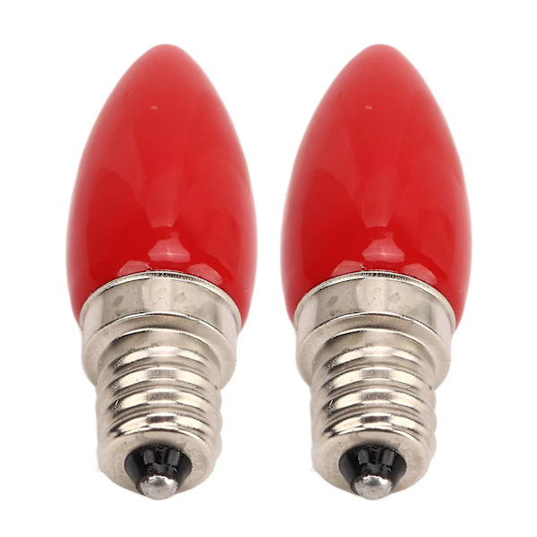 2 st E12 4 lysdioder Smd2835 Ljusstake Glödlampa 220v 1.5w Glas Kronljus Glödlampa Ljus För Tak Vägglampa Röd