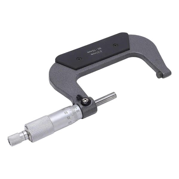 Mikrometer Stabil Legering Overflade Præcis Måling Bærbar Mikrometer Kaliper Tykkelsesmåler 50-75/0,01mm