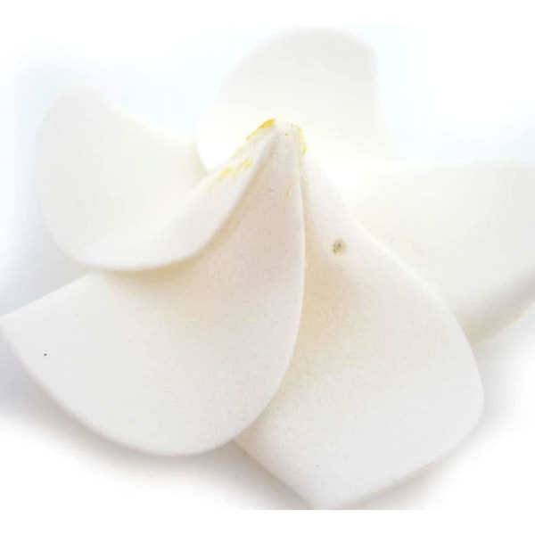 100 pakke hvitt skum Hawaiian Frangipani kunstig Plumeria-blomsterblad Cap Hår