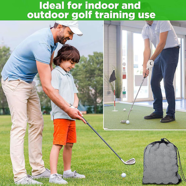 100 stk golføvelsesbold hul golfboldtræning golfbolde med netsnøre Opbevaringsposer F