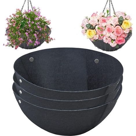 Hängande korgfoder (35,5 cm) i tre delar, blomkruksfoder
