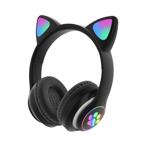 Kattører Elastisk Gaming Headset Bluetooth Sammenleggbart