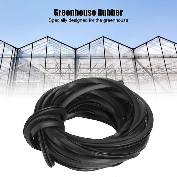Gummistrimmel Drivhusgummi, Gummiglasering Sort Tilbehør til Glasforsegling (10m / 32. 10m / 32.8ft