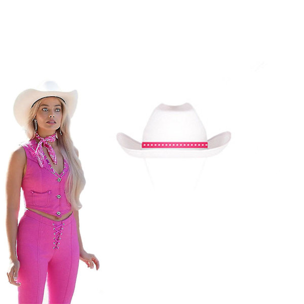 Barbie Cowgirl-hattar i förpackning, spikade cowboy-västernhattar, kostymhatt för vuxna, festtillbehör
