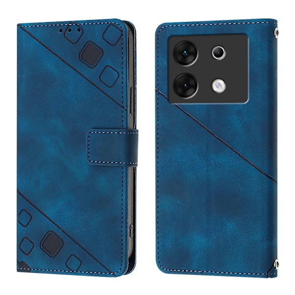 Preget PU-deksel for Infinix Zero 30 5G Blue