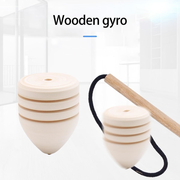 Fingerspids Gyro Legetøj Spinning Top Roterende Kegleform Pisk Underholdning Træ Nostalgi Traditionelt Legetøj Børnelegetøj