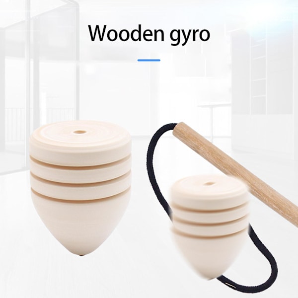 Fingertops Gyro Toy Spinning Top Roterande konform Vispa Underhållning Trä Nostalgi Traditionell leksak Barnleksaker