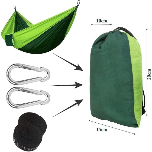 Hngematte Outdoor Wasserdichte Camping Aus Ultraleicht Nylon 300kg Tragfhigkeit Fr Reisen Strand, Grn