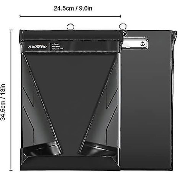Vandtæt clipboard, Aihontai professionel clipboard med opbevaring A4 brevformat portræt - Premium PVC-materiale til indendørs og udendørs brug