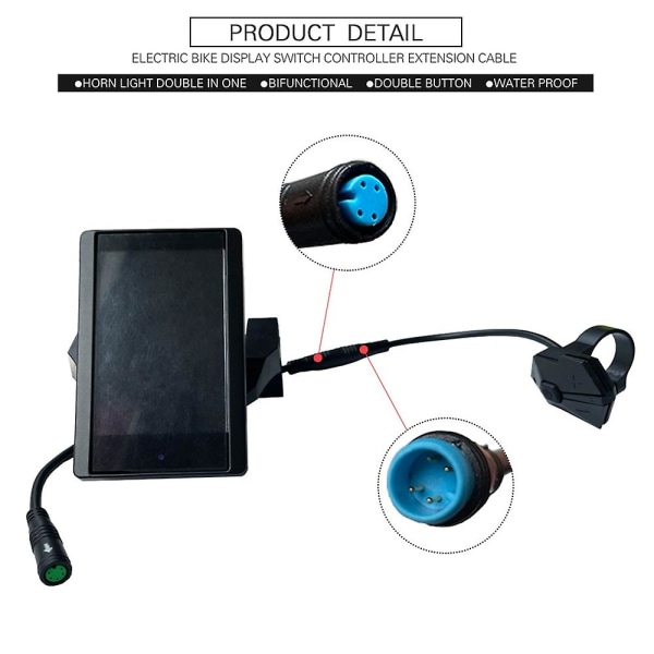 850c P850c Display Controller 4 Ben Kompatibel Bafang Konverteringssæt Panelkontrol Cykelreservedele Ebike Tilbehør