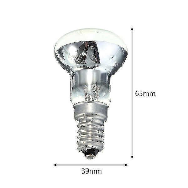 2 stk. Erstatningspære til Lavalamp E14 R39 25w Spotlight Skru-inn Lyspære