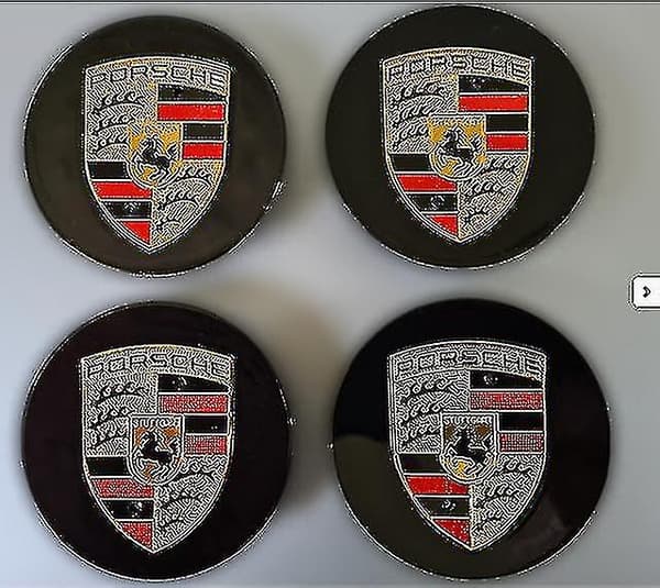 Porsche Vannekeskuskorkit Merkki - 76mm Musta