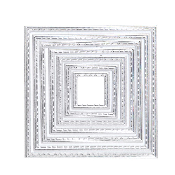 Kvadrat Skärmallar Stencil Scrapbook Verktyg Album Papperskort Präglingsdekor