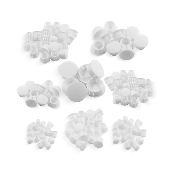 8 størrelser plastplugger for hull, innfelt type, låsende rørplugger, møbelstolpe, Pip Zy