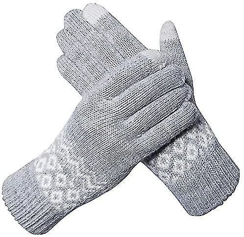 2 Par Dam Vinter Touch Screen Handskar Varma Stickade Termiska Handskar Förtjockade