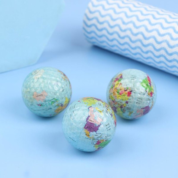 Globe Karta Print Jorden Golfbollar Inomhus Utomhus Träningsverktyg för nybörjare